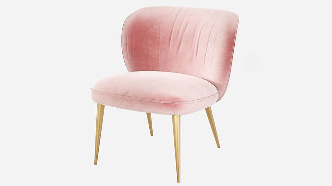 West Elm Ginger Slipper Chair 3D model
