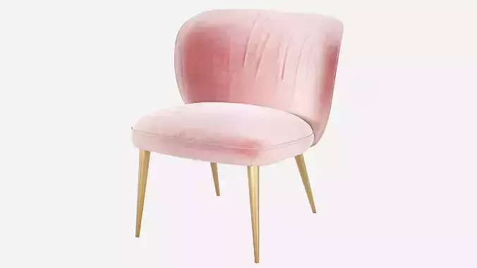 West Elm Ginger Slipper Chair 3D model
