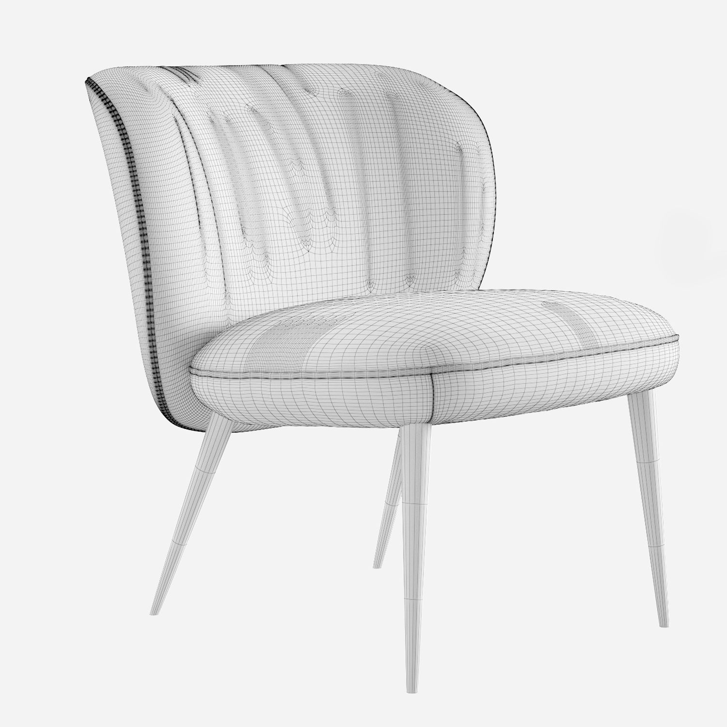 West Elm Ginger Slipper Chair 3D model_9