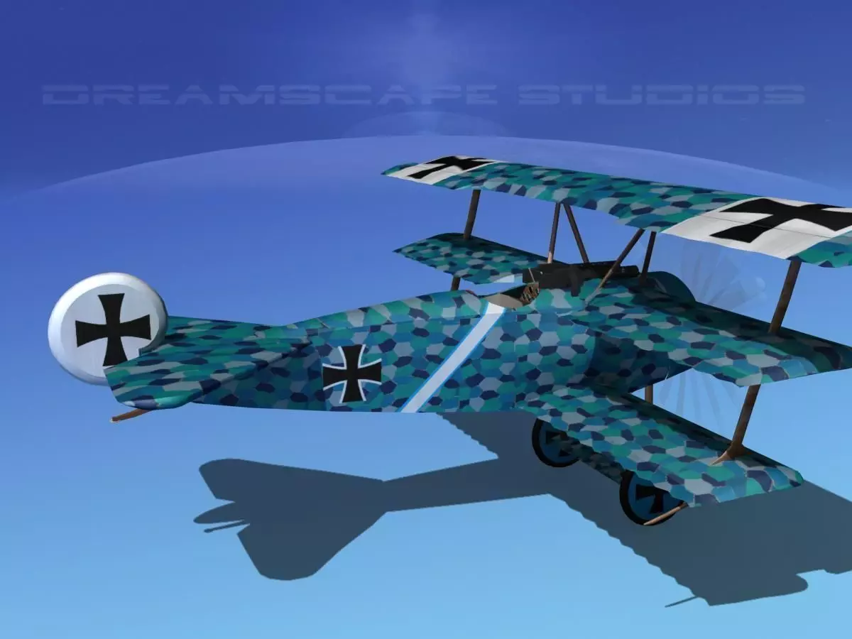 Fokker DR-1 Triplane V07 3D model