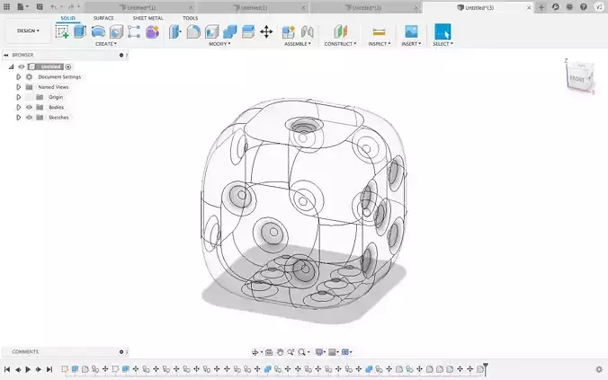 Dice 3D printable non textured