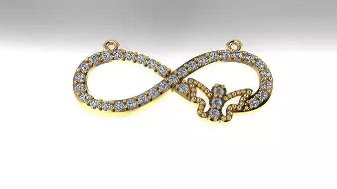 Pendant infinity with diamonds