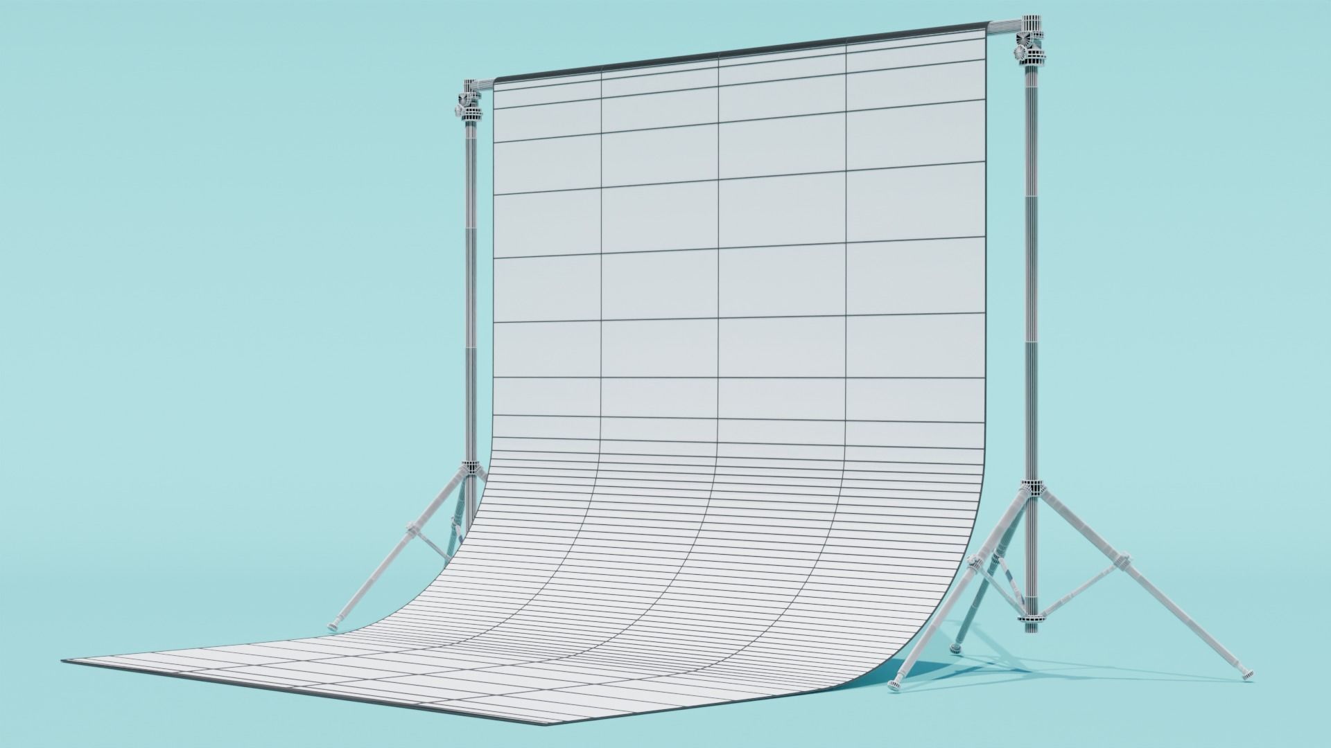 Photography Studio Backdrop with Tripods to showcace a product 3D model_2