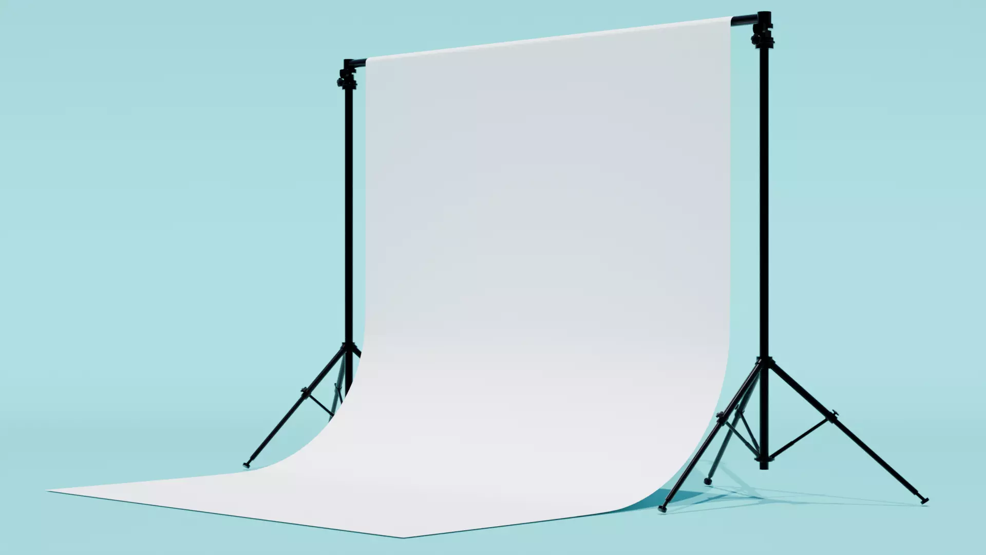 Photography Studio Backdrop with Tripods to showcace a product 3D model_0