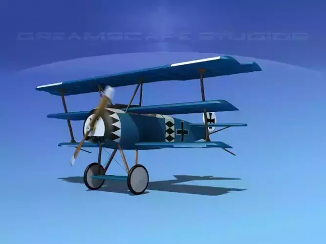 Fokker DR-1 Triplane V10 3D model