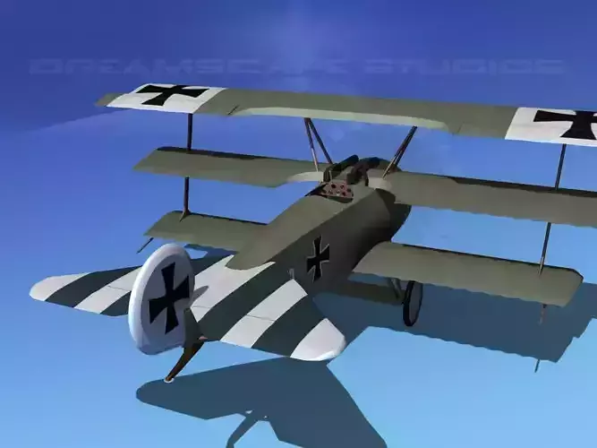 Fokker DR-1 Triplane V11 3D model