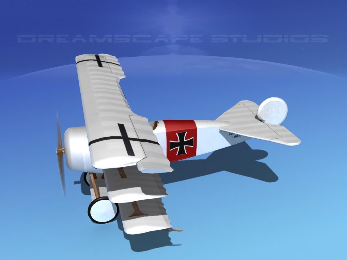 Fokker DR-1 Triplane V13 3D model_9
