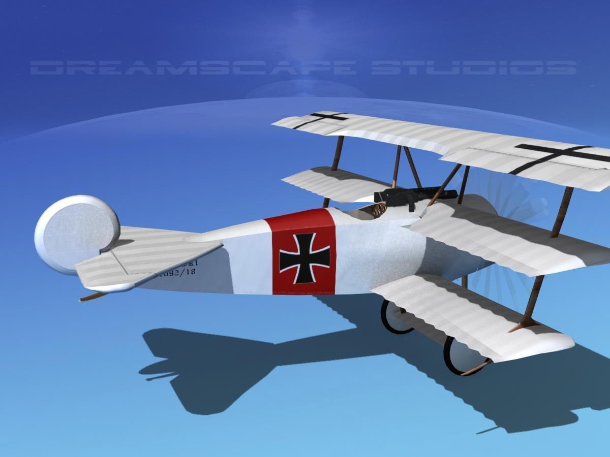 Fokker DR-1 Triplane V13 3D model_5