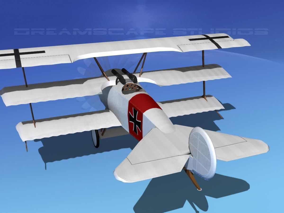 Fokker DR-1 Triplane V13 3D model_7