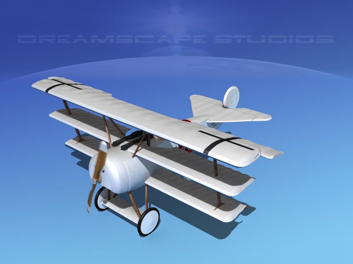Fokker DR-1 Triplane V13 3D model_10