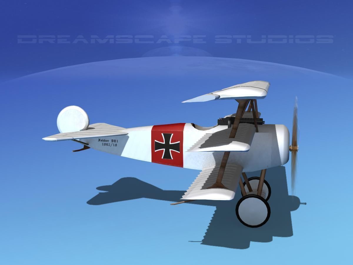 Fokker DR-1 Triplane V13 3D model_4
