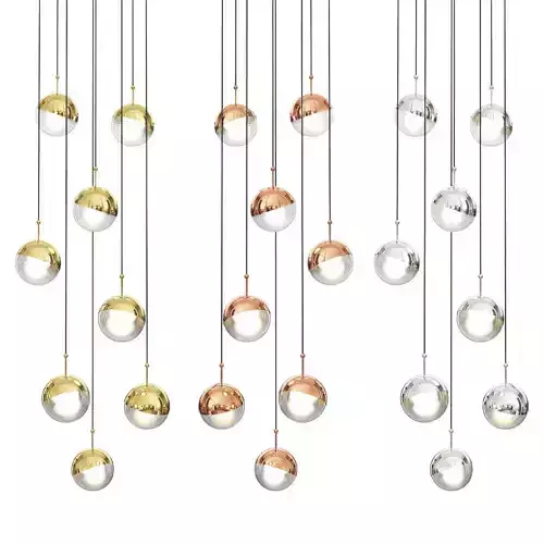 Dora 3 Led Linear Suspension Light by Seed Design 3D model