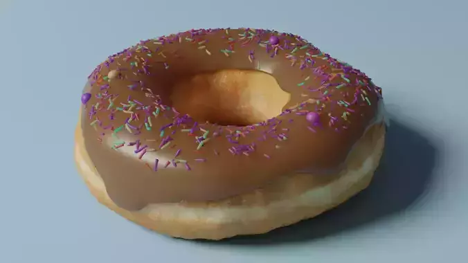Donut with sprinkles and chocolate