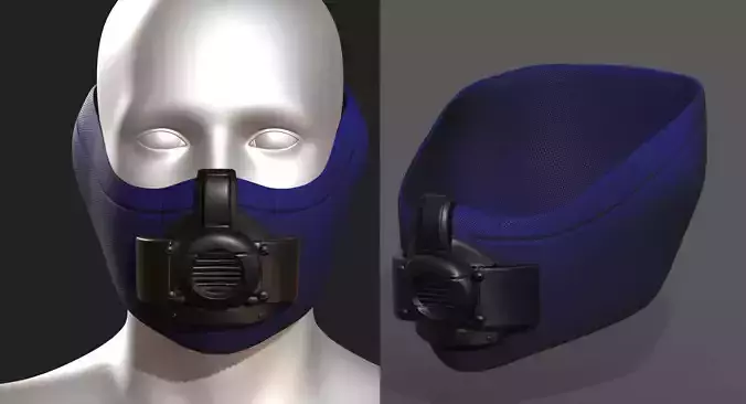 Gas mask helmet 3d model military combat fantasy 