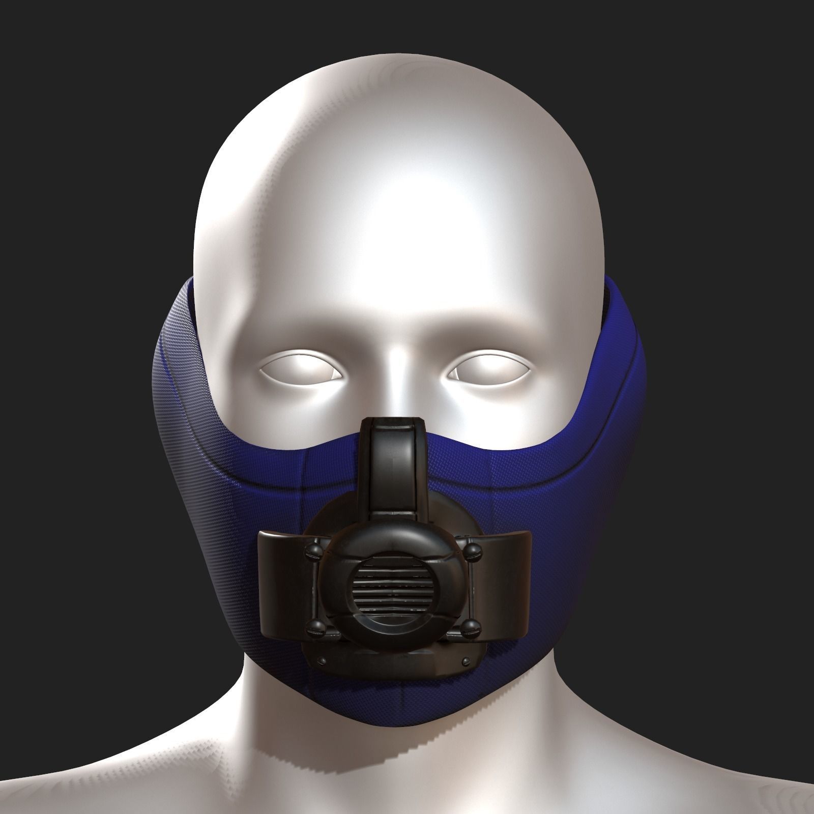 Gas mask helmet 3d model military combat fantasy  3D model_2