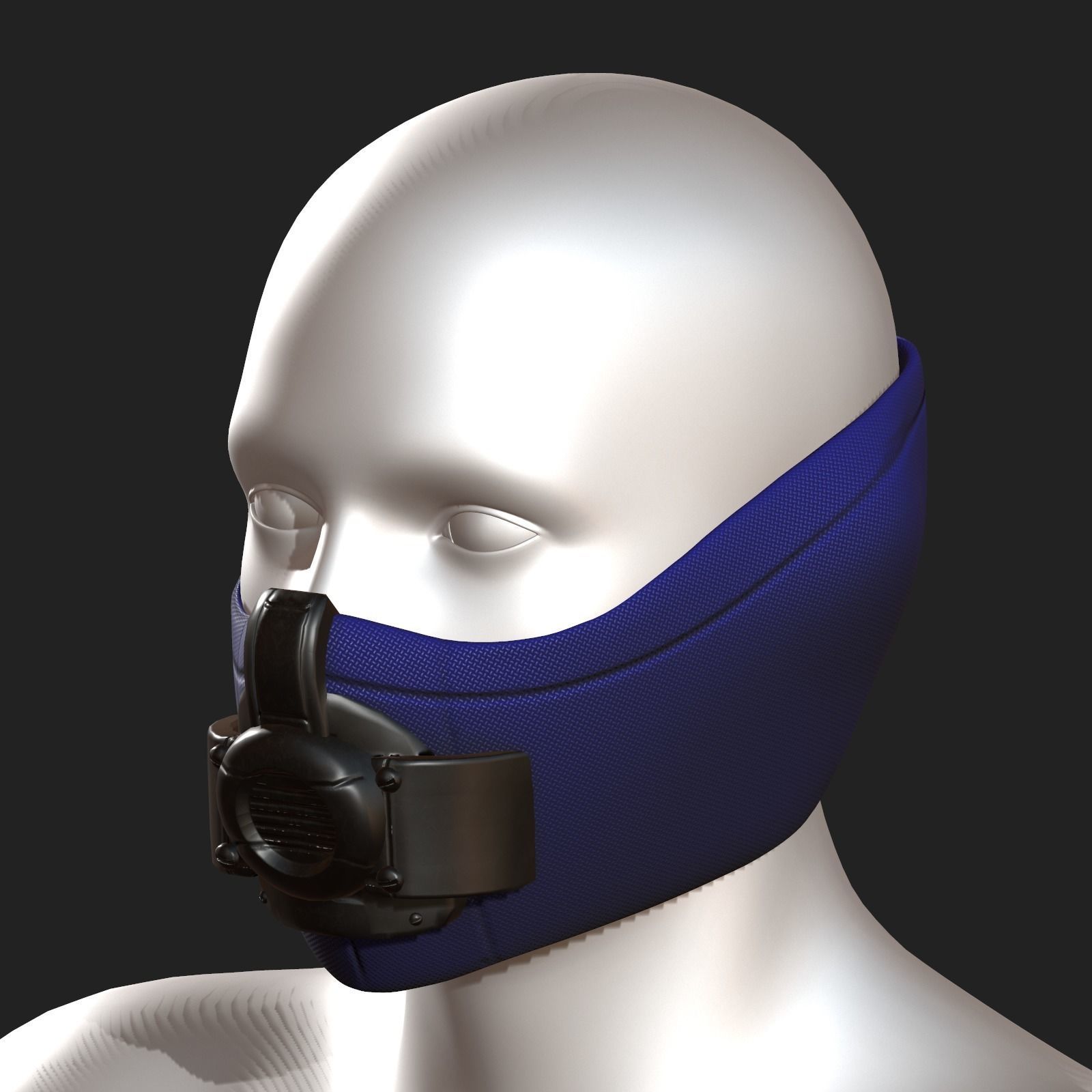 Gas mask helmet 3d model military combat fantasy  3D model_1