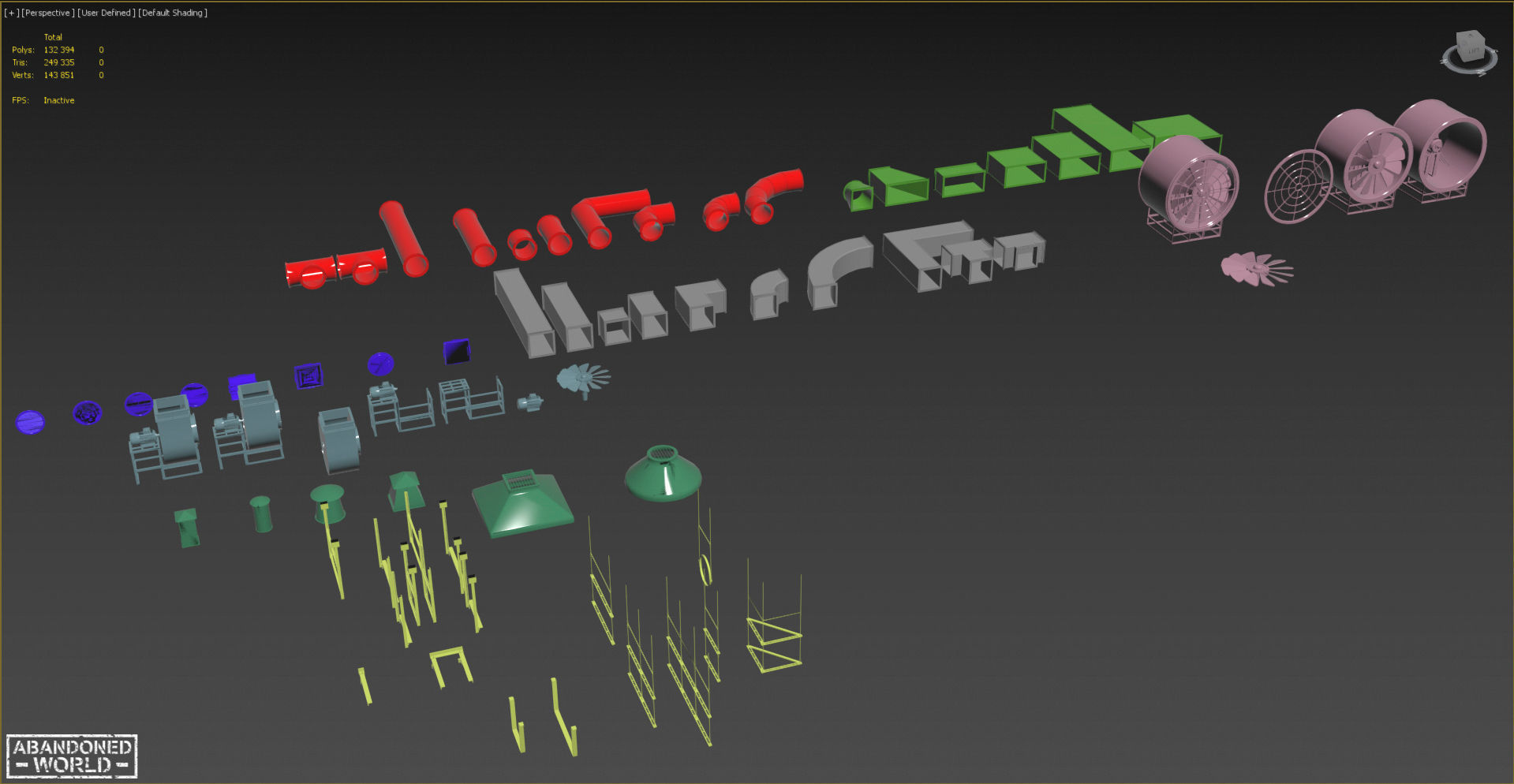 Modular Ventilation Pack Low-poly 3D model_38