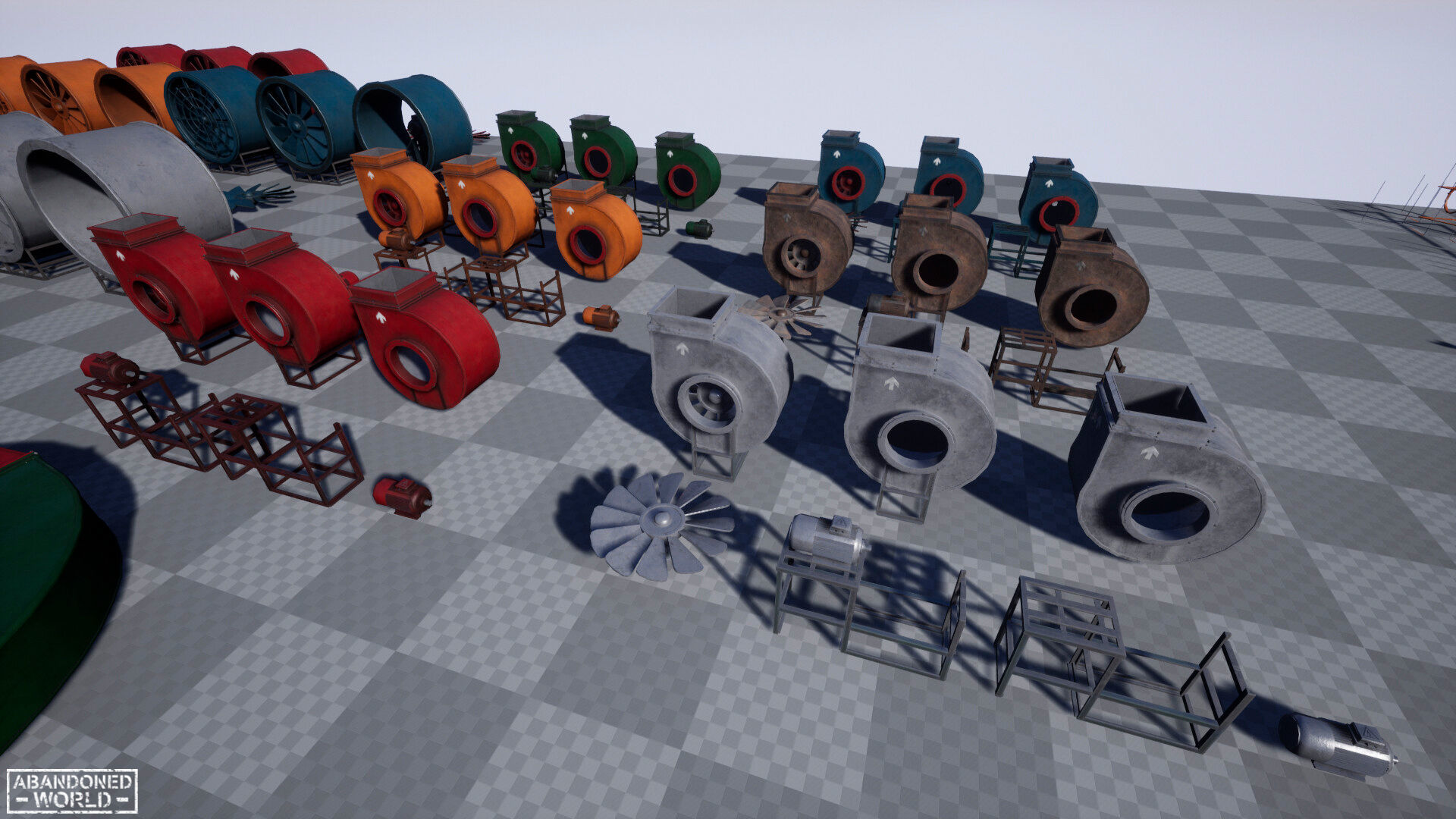 Modular Ventilation Pack Low-poly 3D model_19