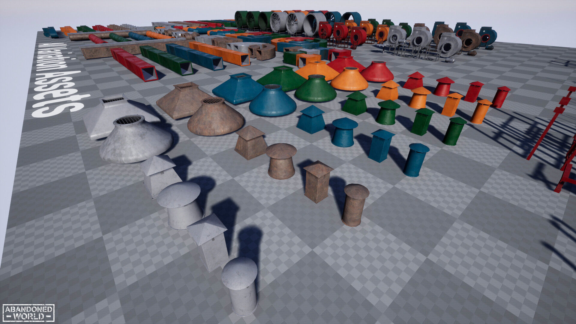 Modular Ventilation Pack Low-poly 3D model_20