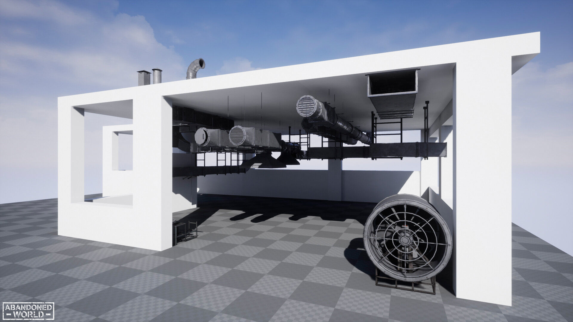 Modular Ventilation Pack Low-poly 3D model_2