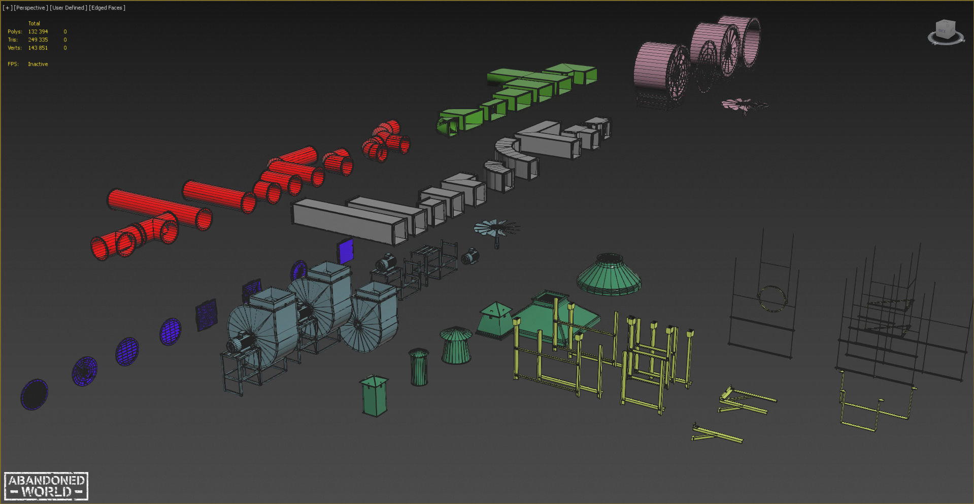Modular Ventilation Pack Low-poly 3D model_39