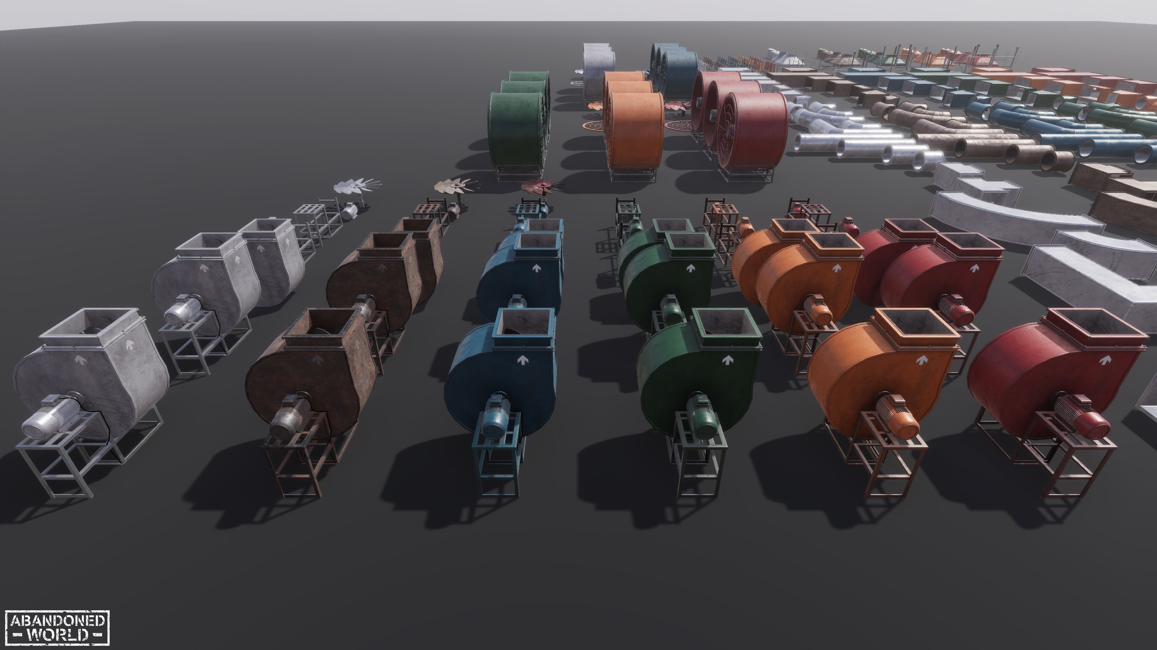 Modular Ventilation Pack Low-poly 3D model_32