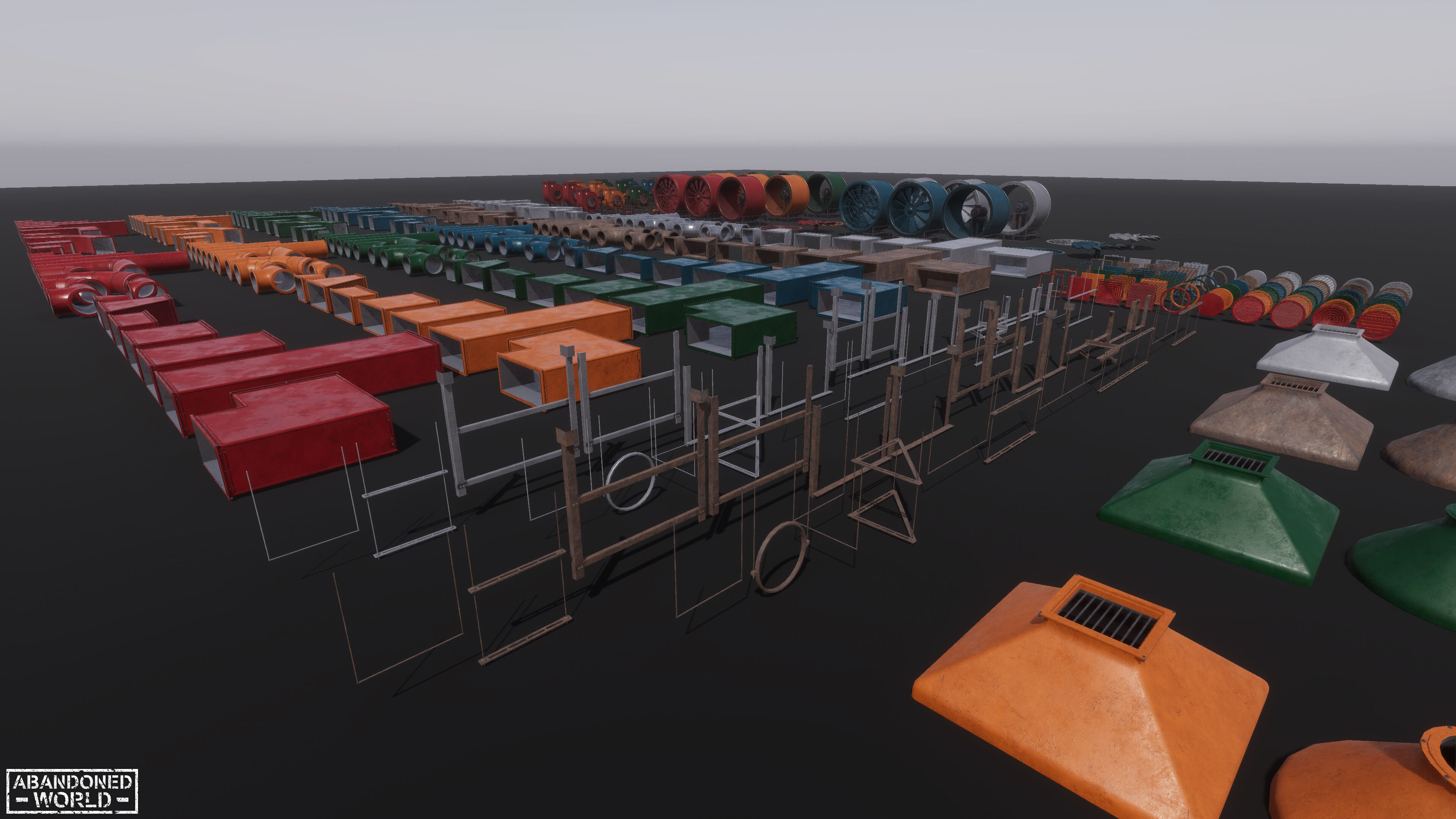 Modular Ventilation Pack Low-poly 3D model_33