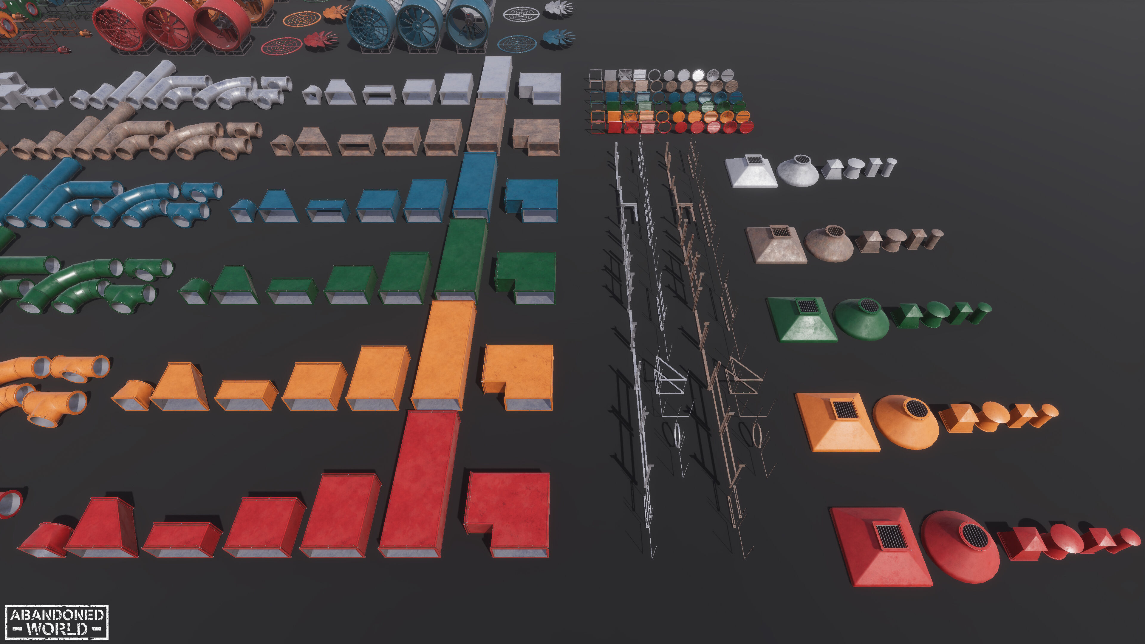 Modular Ventilation Pack Low-poly 3D model_26