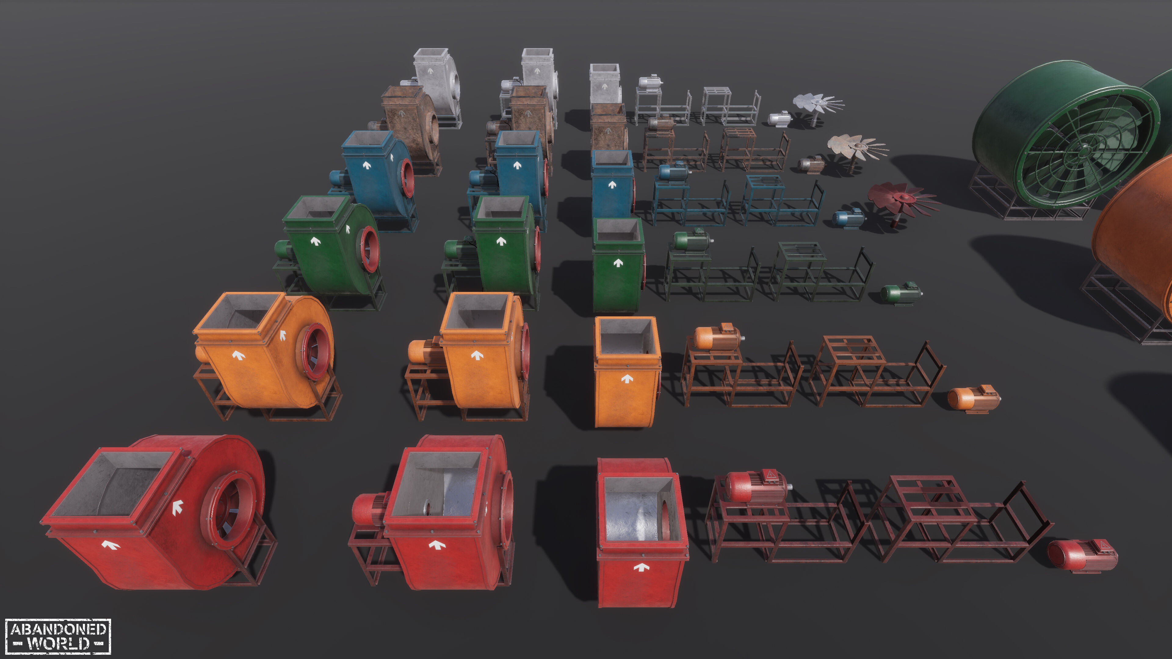 Modular Ventilation Pack Low-poly 3D model_28