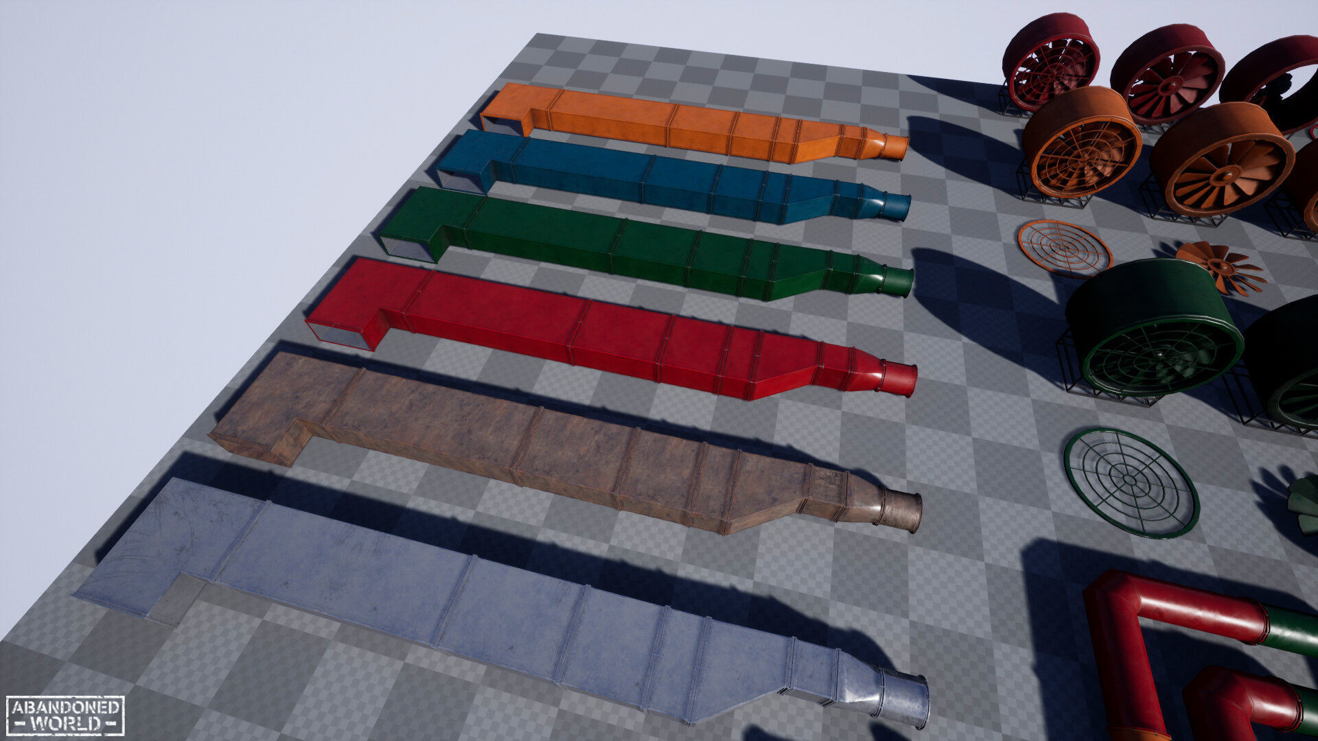 Modular Ventilation Pack Low-poly 3D model_16