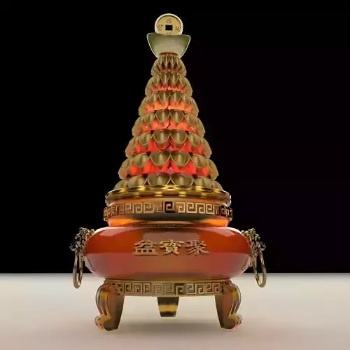 Chinese Gold Ingot  3D model