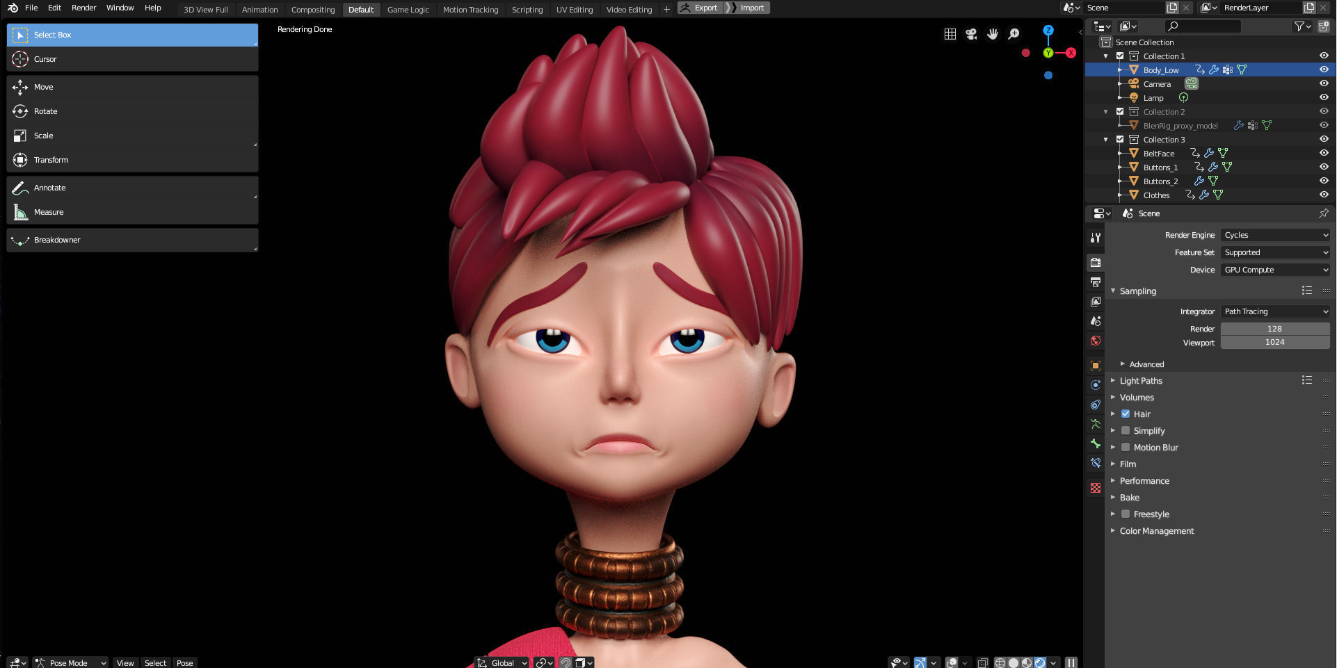 Rigged Stylized Character Boy - Jason - Blender Cycles And Eevee 3D model_4