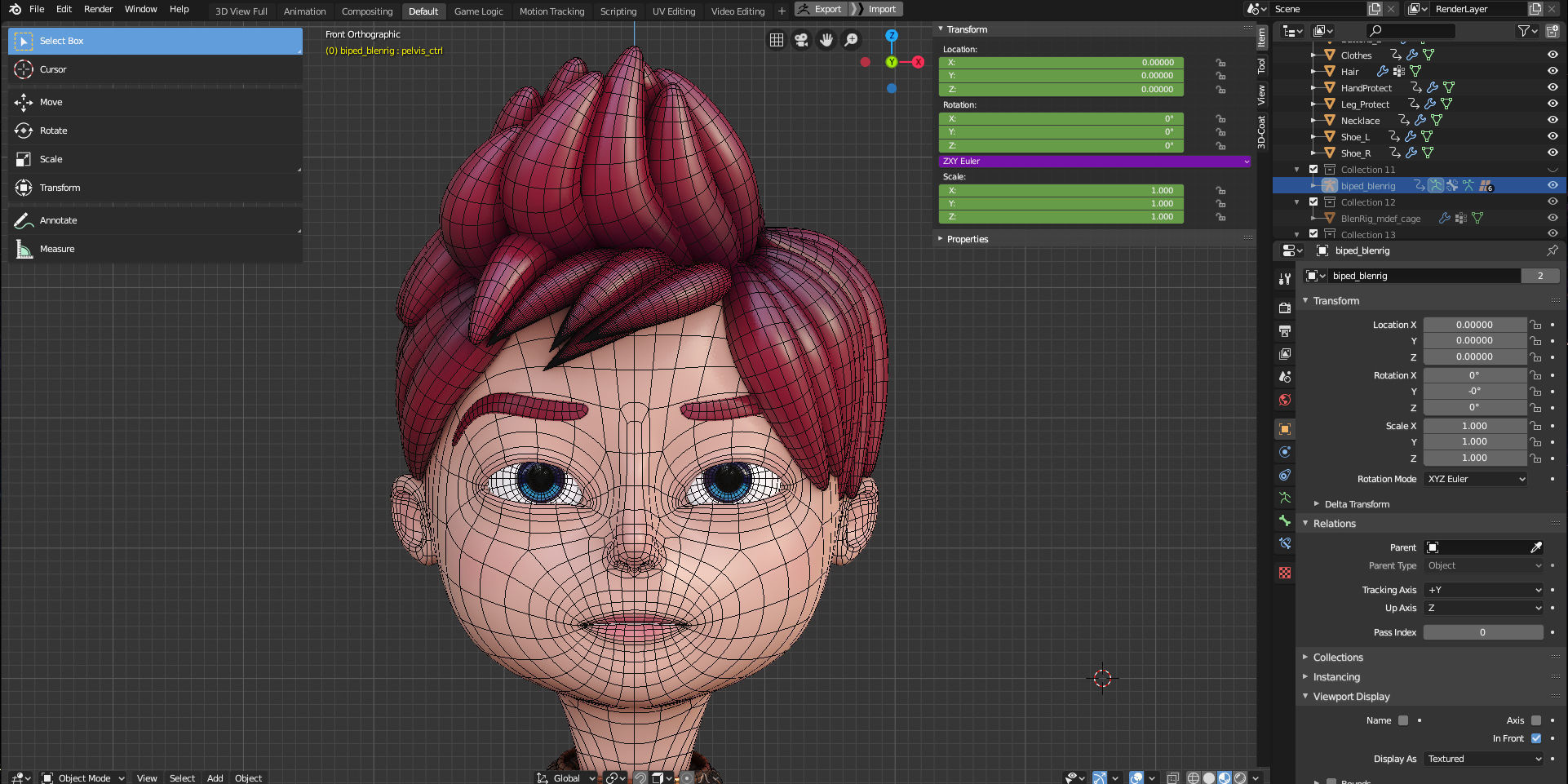 Rigged Stylized Character Boy - Jason - Blender Cycles And Eevee 3D model_9