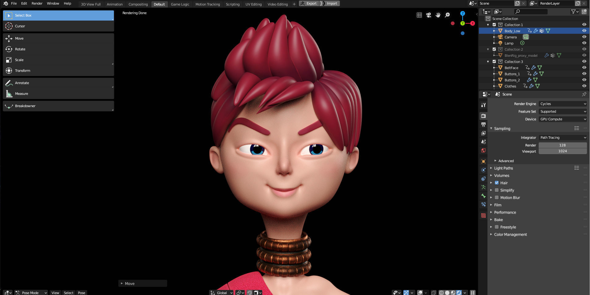 Rigged Stylized Character Boy - Jason - Blender Cycles And Eevee 3D model_5