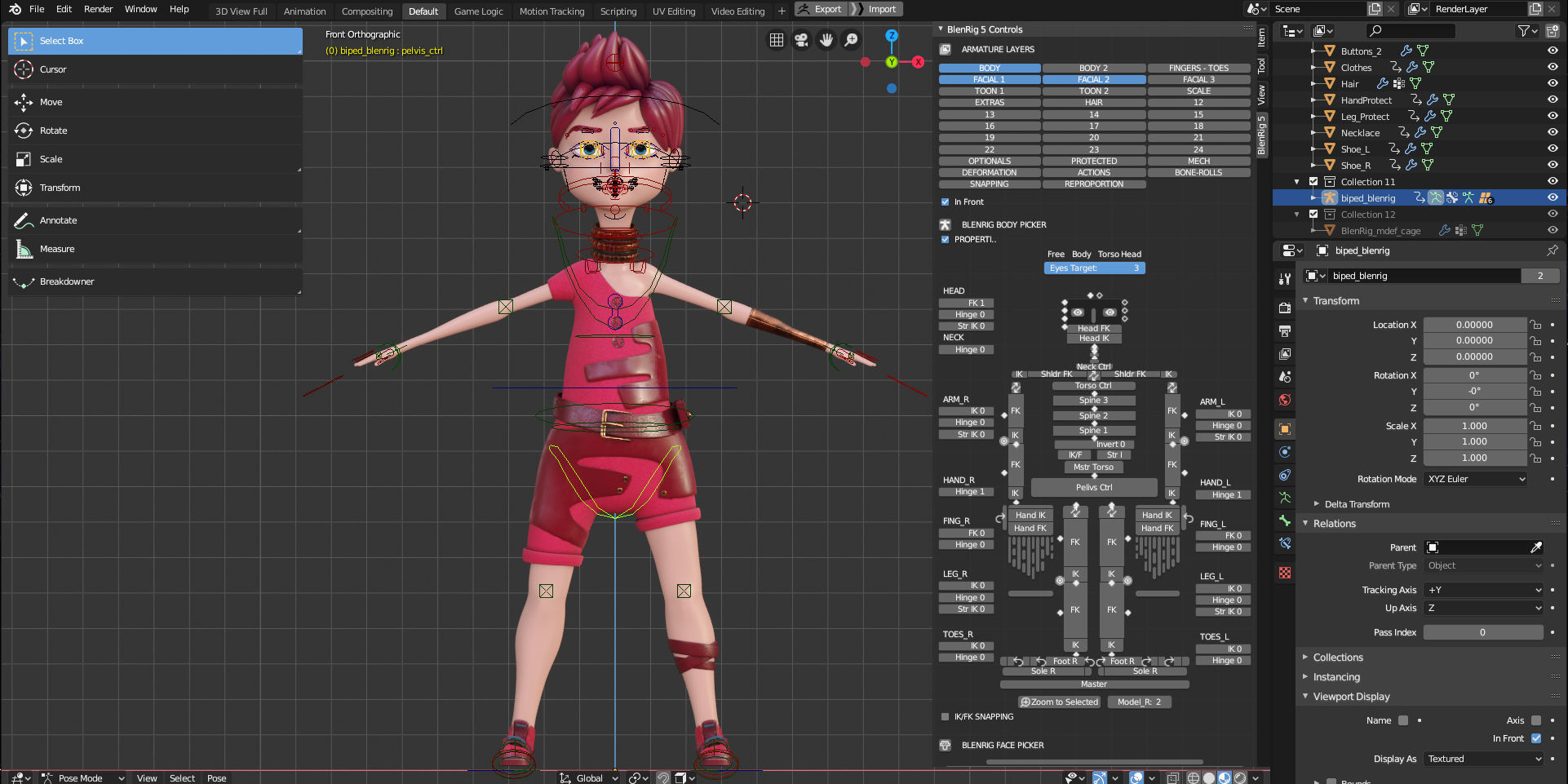 Rigged Stylized Character Boy - Jason - Blender Cycles And Eevee 3D model_13