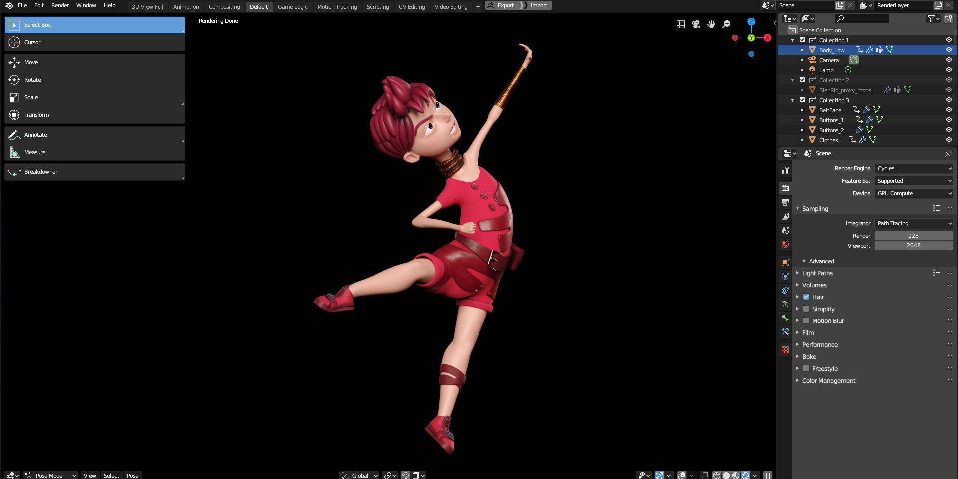 Rigged Stylized Character Boy - Jason - Blender Cycles And Eevee 3D model_8