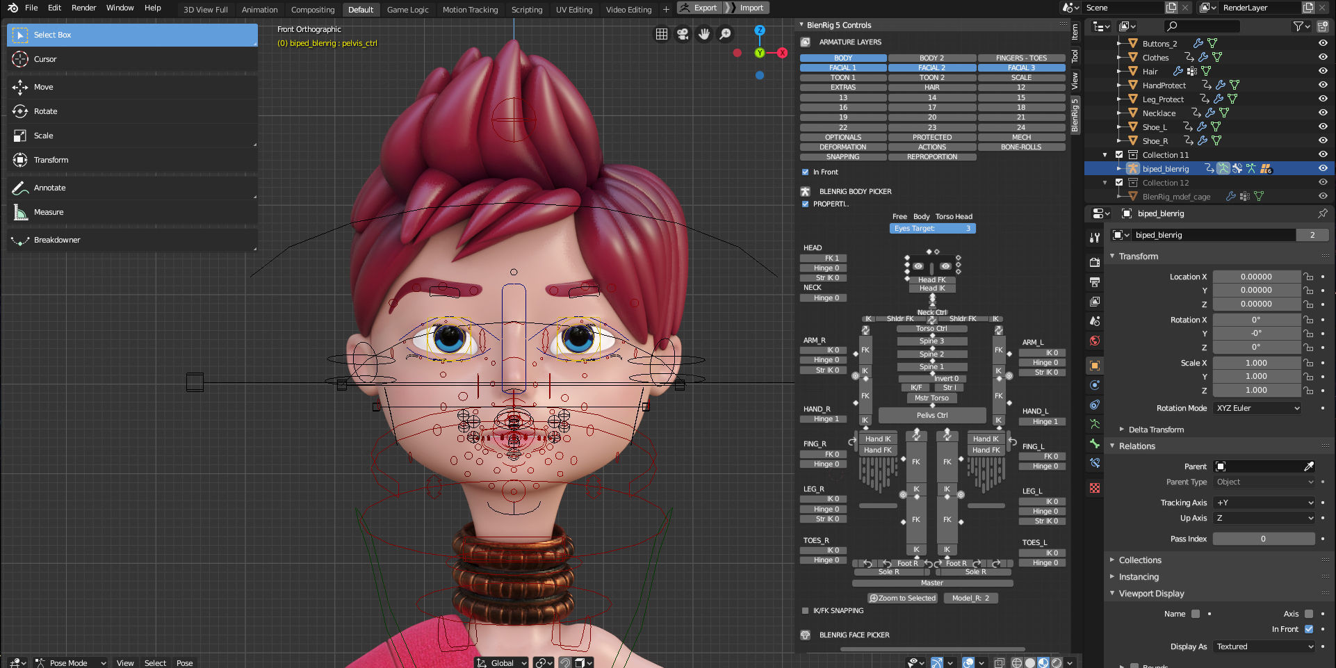 Rigged Stylized Character Boy - Jason - Blender Cycles And Eevee 3D model_15