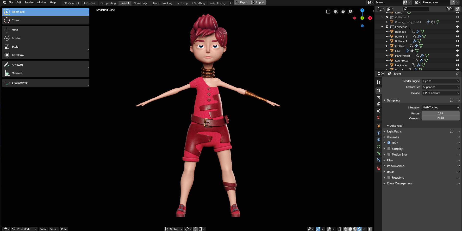 Rigged Stylized Character Boy - Jason - Blender Cycles And Eevee 3D model_6