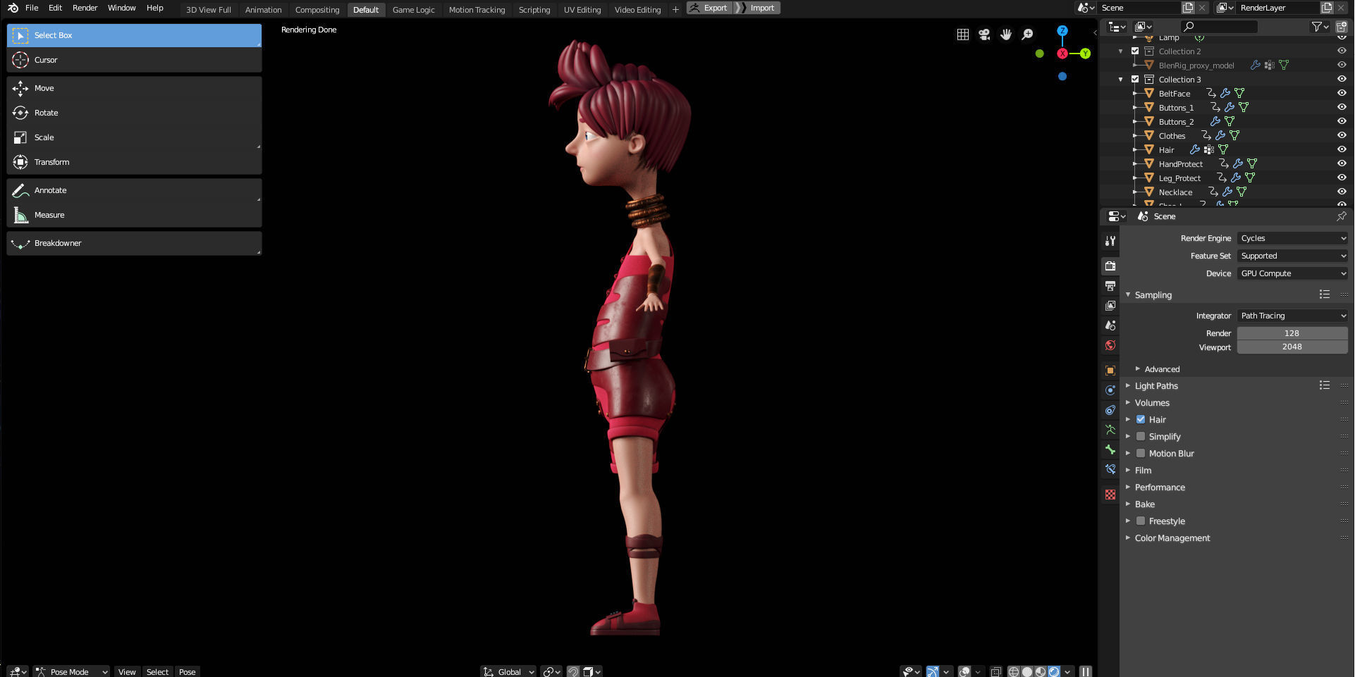 Rigged Stylized Character Boy - Jason - Blender Cycles And Eevee 3D model_7