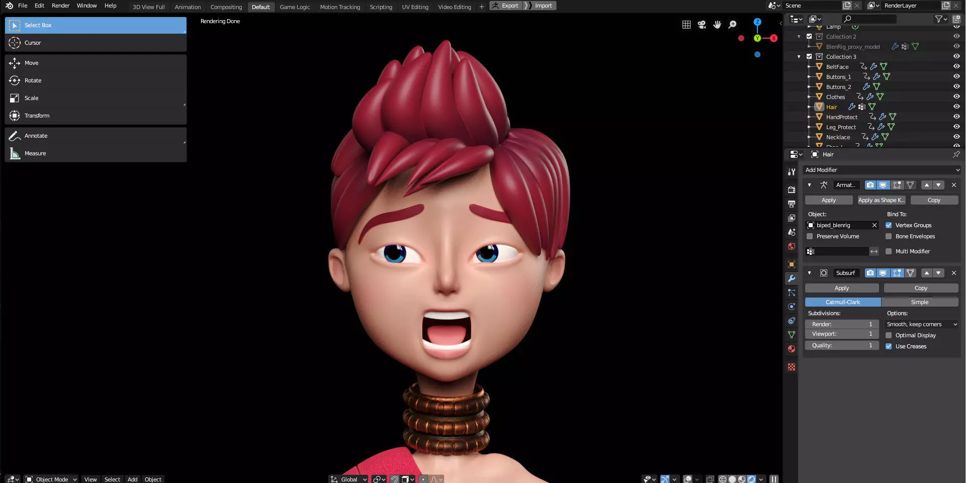 Rigged Stylized Character Boy - Jason - Blender Cycles And Eevee 3D model_0