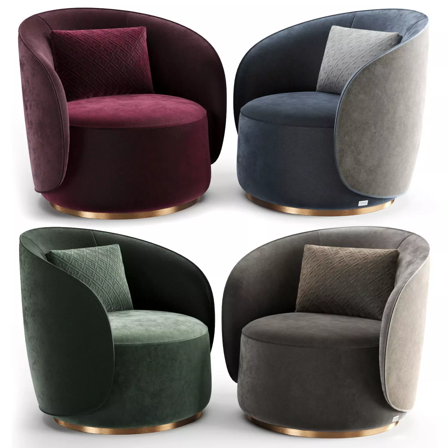 Fendi Casa Anabelle Armchair 3D model