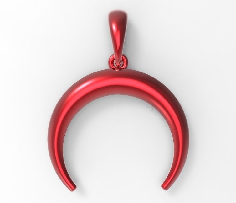 moon pendante  3D print model_9