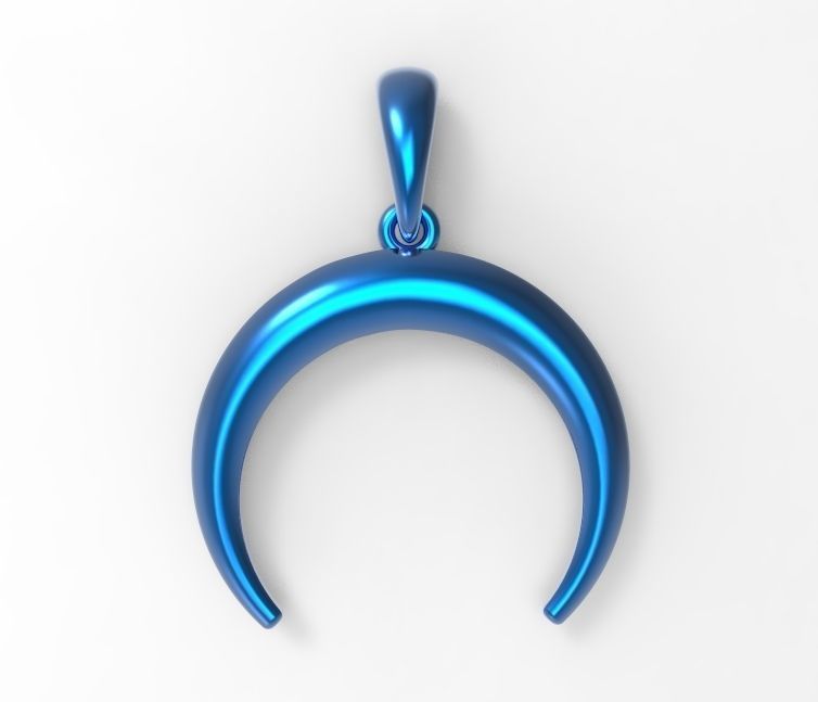 moon pendante  3D print model_8