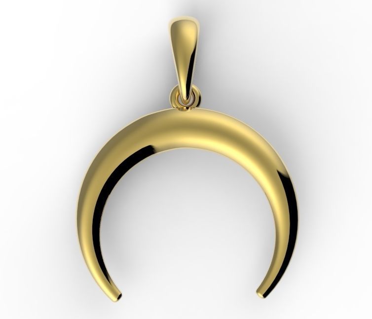 moon pendante  3D print model_3