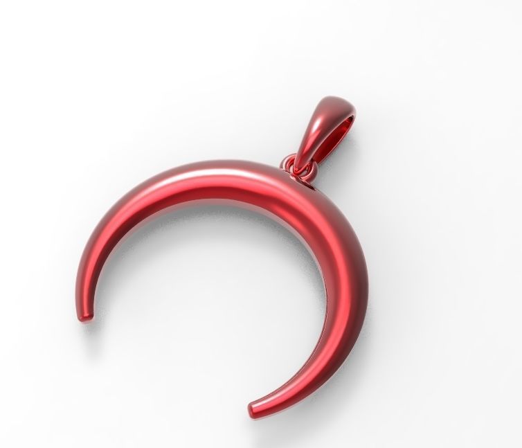 moon pendante  3D print model_10