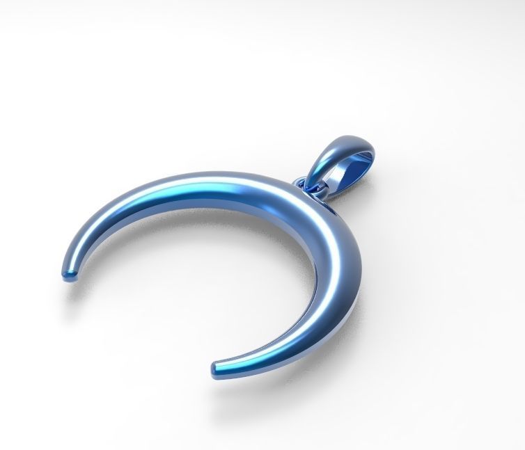 moon pendante  3D print model_7