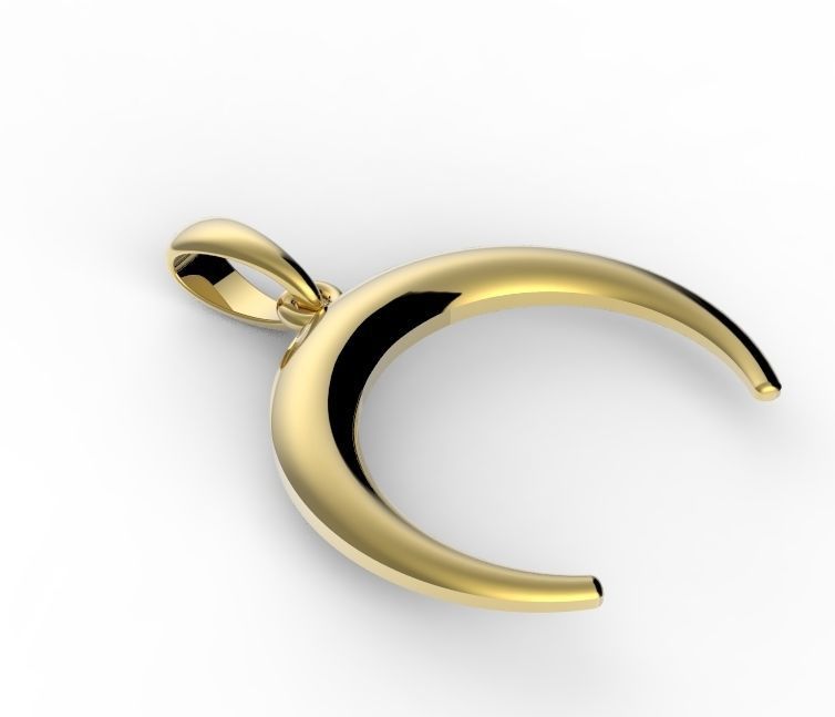 moon pendante  3D print model_5
