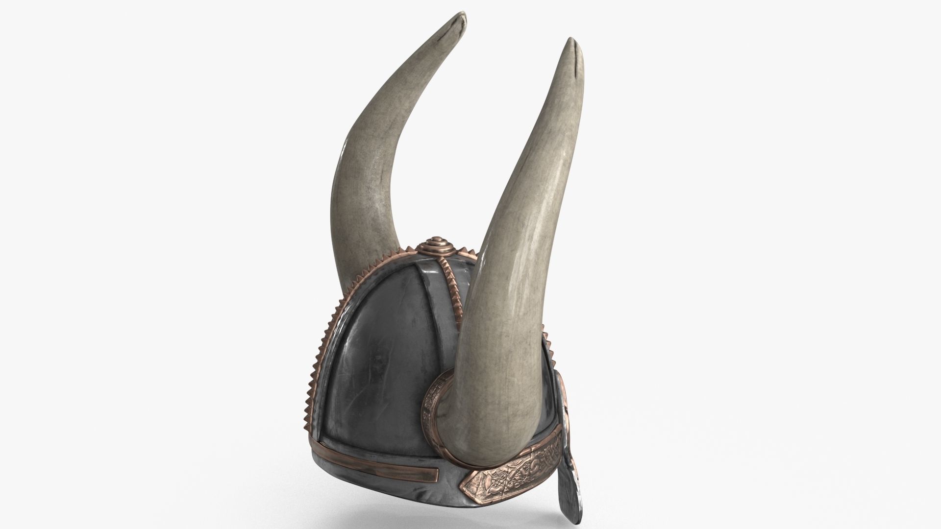 Viking Helmet Low-poly 3D model_8