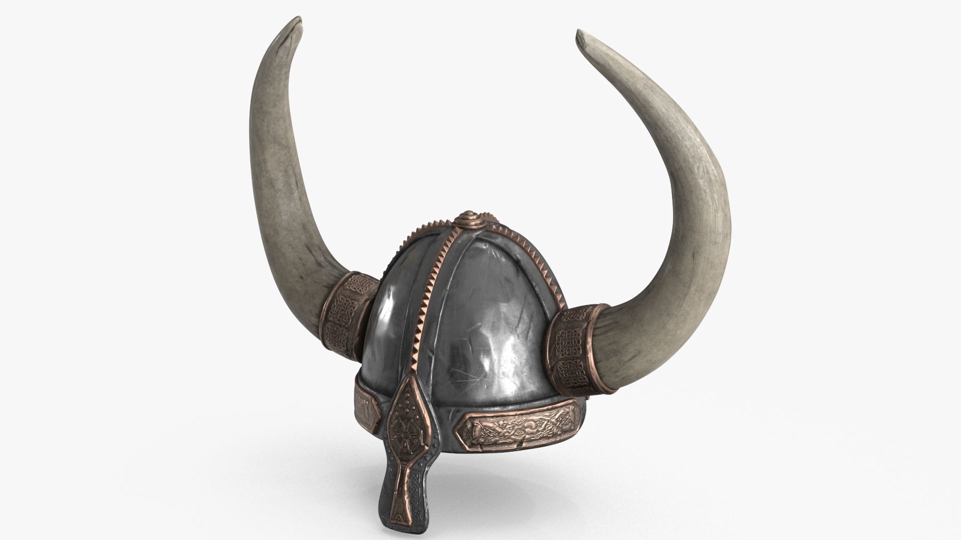 Viking Helmet Low-poly 3D model_3