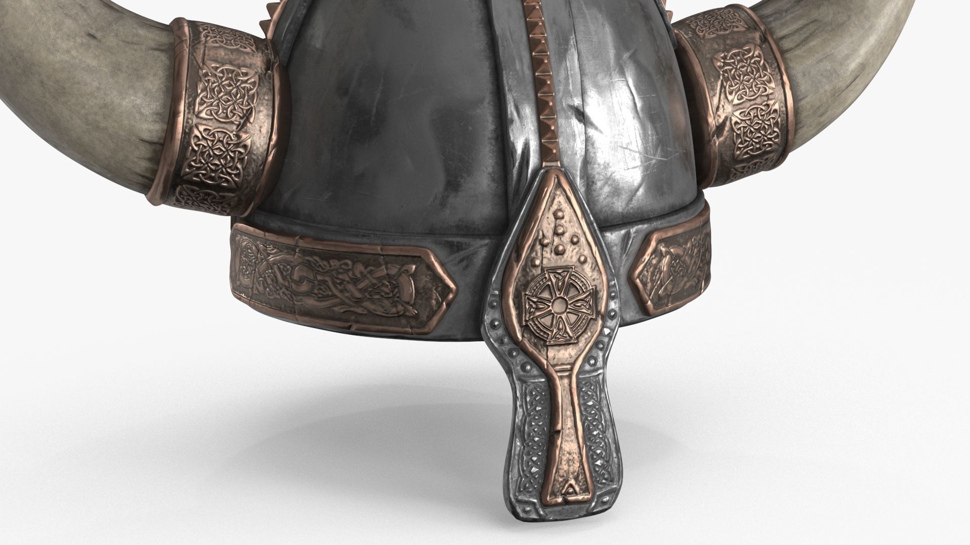 Viking Helmet Low-poly 3D model_10